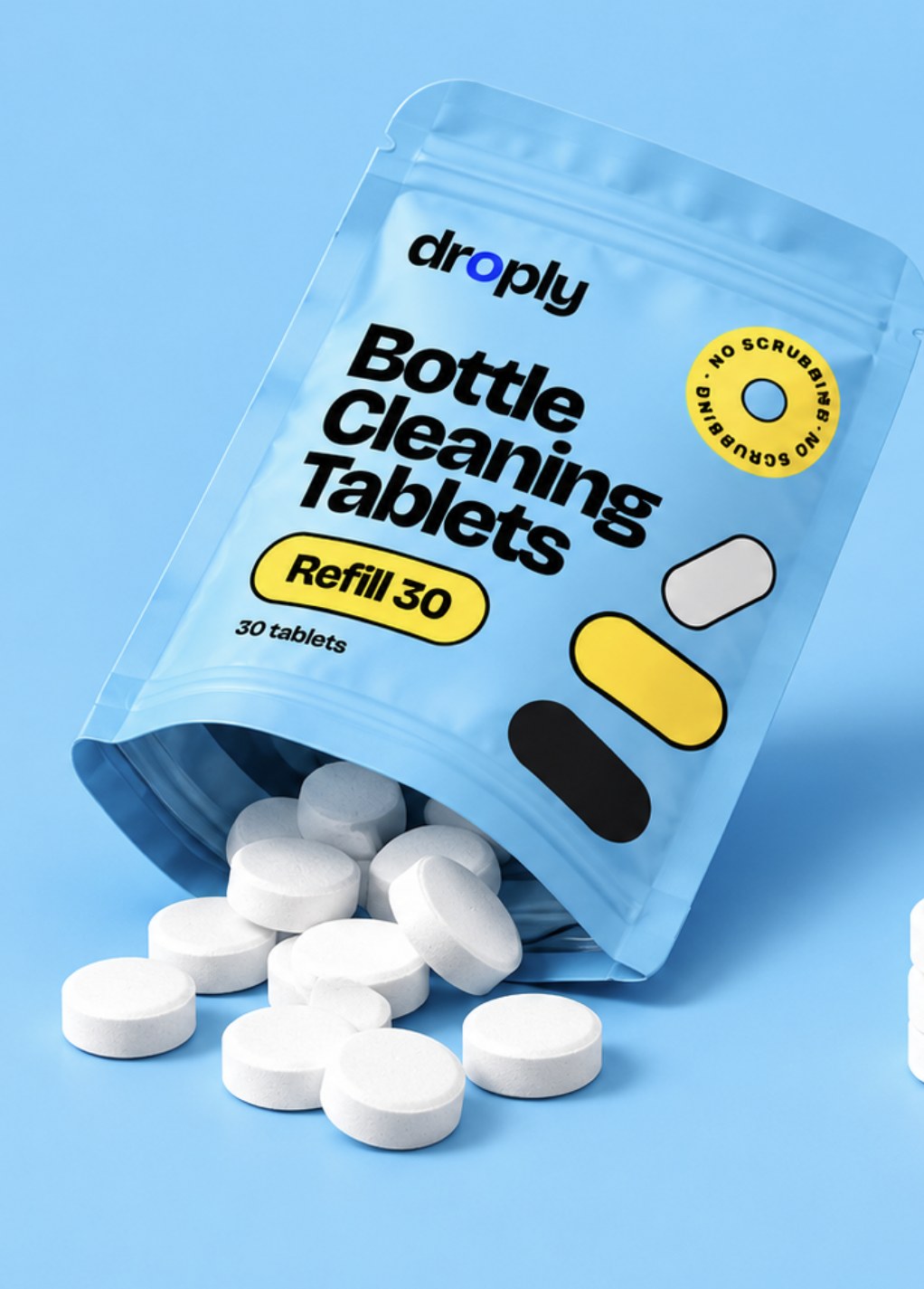 droply Refill 30 pouch with cleaning tablets