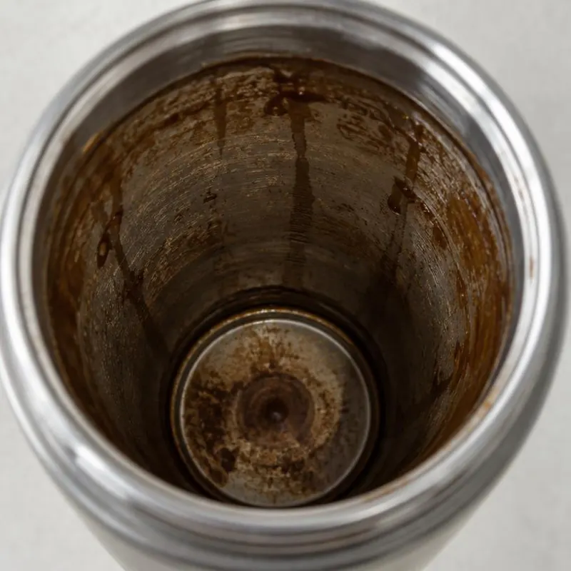 flask — before cleaning